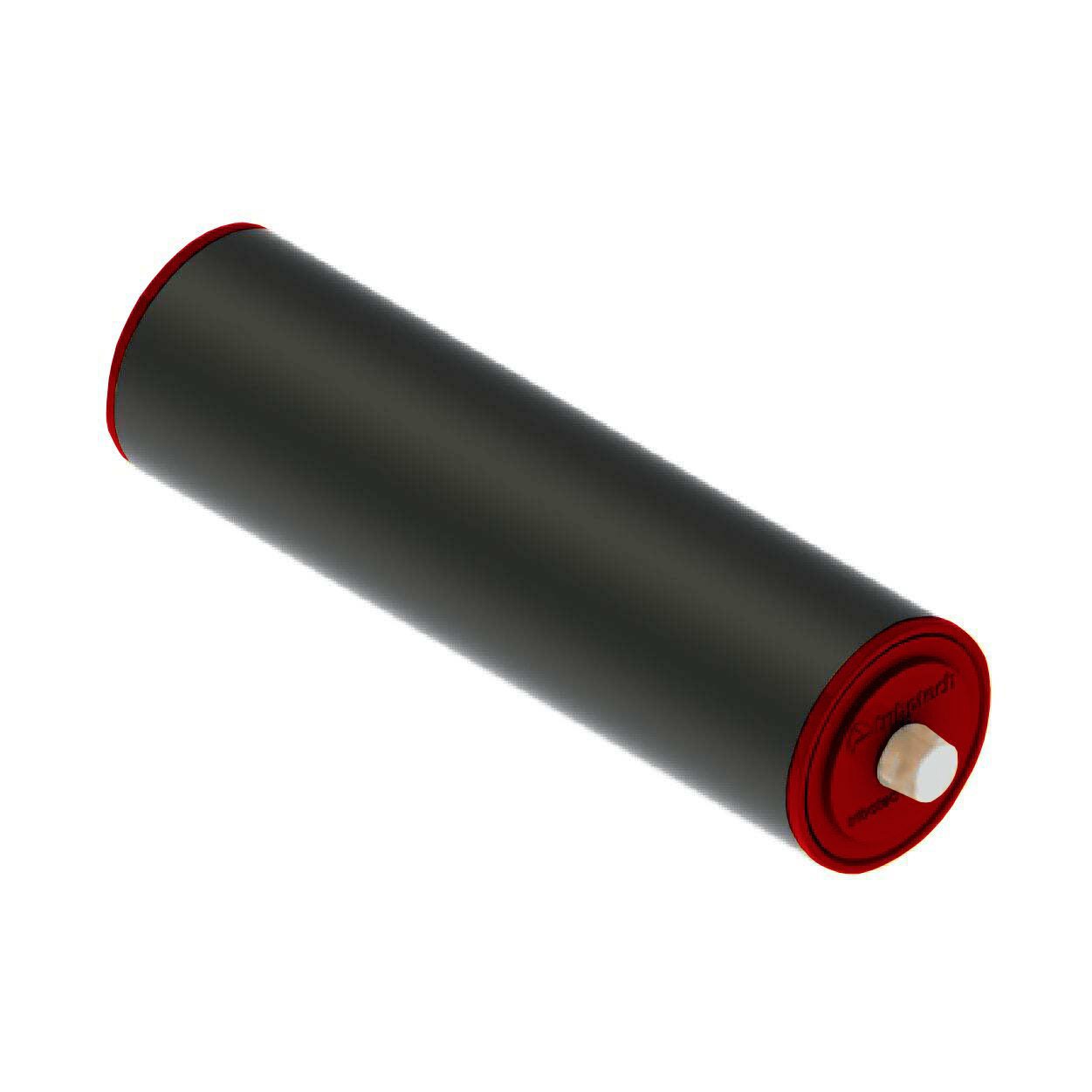A single cylindrical battery with a black body and red ends, reminiscent of Weartech Composite Rollers.